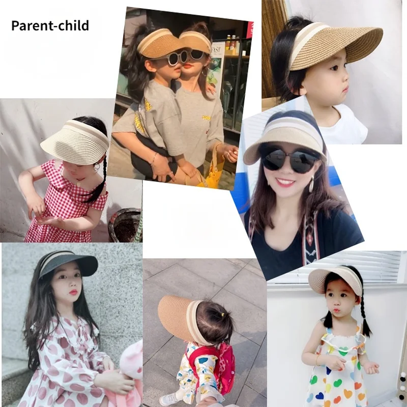 2021 new straw woven sun hat summer sunscreen empty top hat foldable peak cap outdoor beach hat riding UV protection female hat 
2021 new straw woven sun hat summer sunscreen empty top hat foldable peak cap outdoor beach hat riding UV protection female hat
