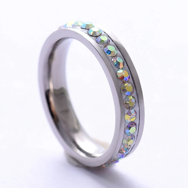4mm Silver Color Women's Rings Stainless Steel with Rhinestone Ring for Women Ins Hot Fashion Jewelry Gifts Party WC072
4mm Silver Color Women's Rings Stainless Steel with Rhinestone Ring for Women Ins Hot Fashion Jewelry Gifts Party WC072