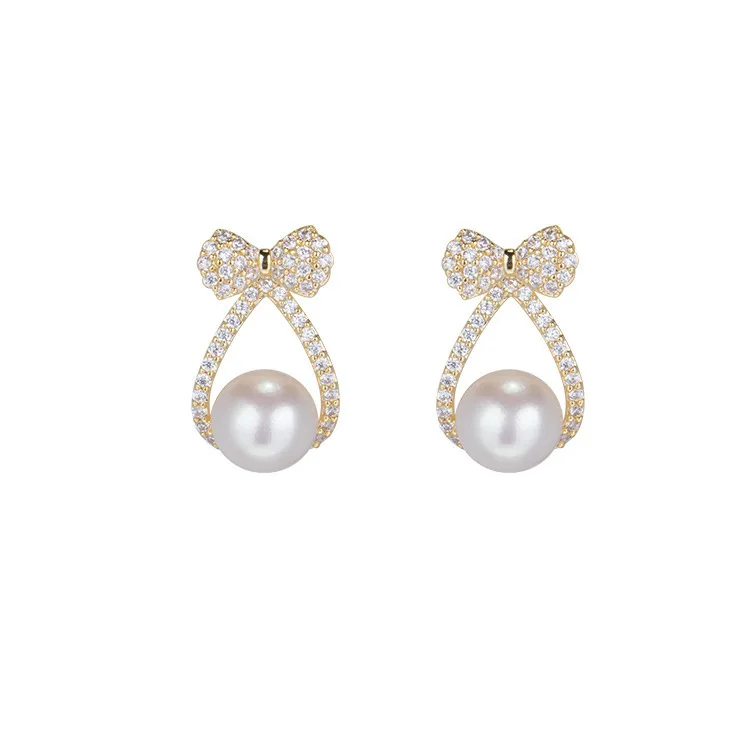 2021 New Arrival Trendy Round Women Dangle Earrings Bow Pearl Earrings Cute Small Earrings Sweet Simple Elegant Jewelry
2021 New Arrival Trendy Round Women Dangle Earrings Bow Pearl Earrings Cute Small Earrings Sweet Simple Elegant Jewelry