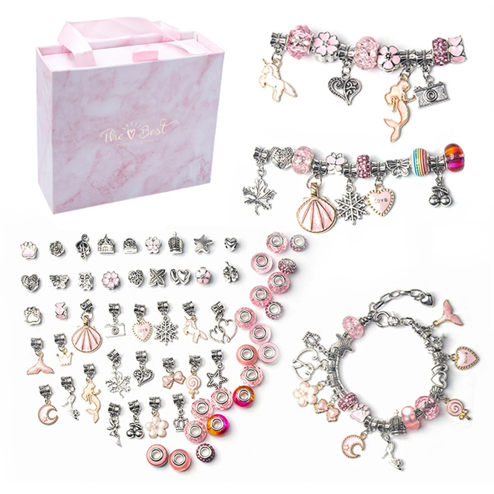 DIY Bracelet Beaded Set Exquisite Alloy Jewelry Beads Chain Set Hand Chain Gift Box for Children Bracelets Kit
DIY Bracelet Beaded Set Exquisite Alloy Jewelry Beads Chain Set Hand Chain Gift Box for Children Bracelets Kit