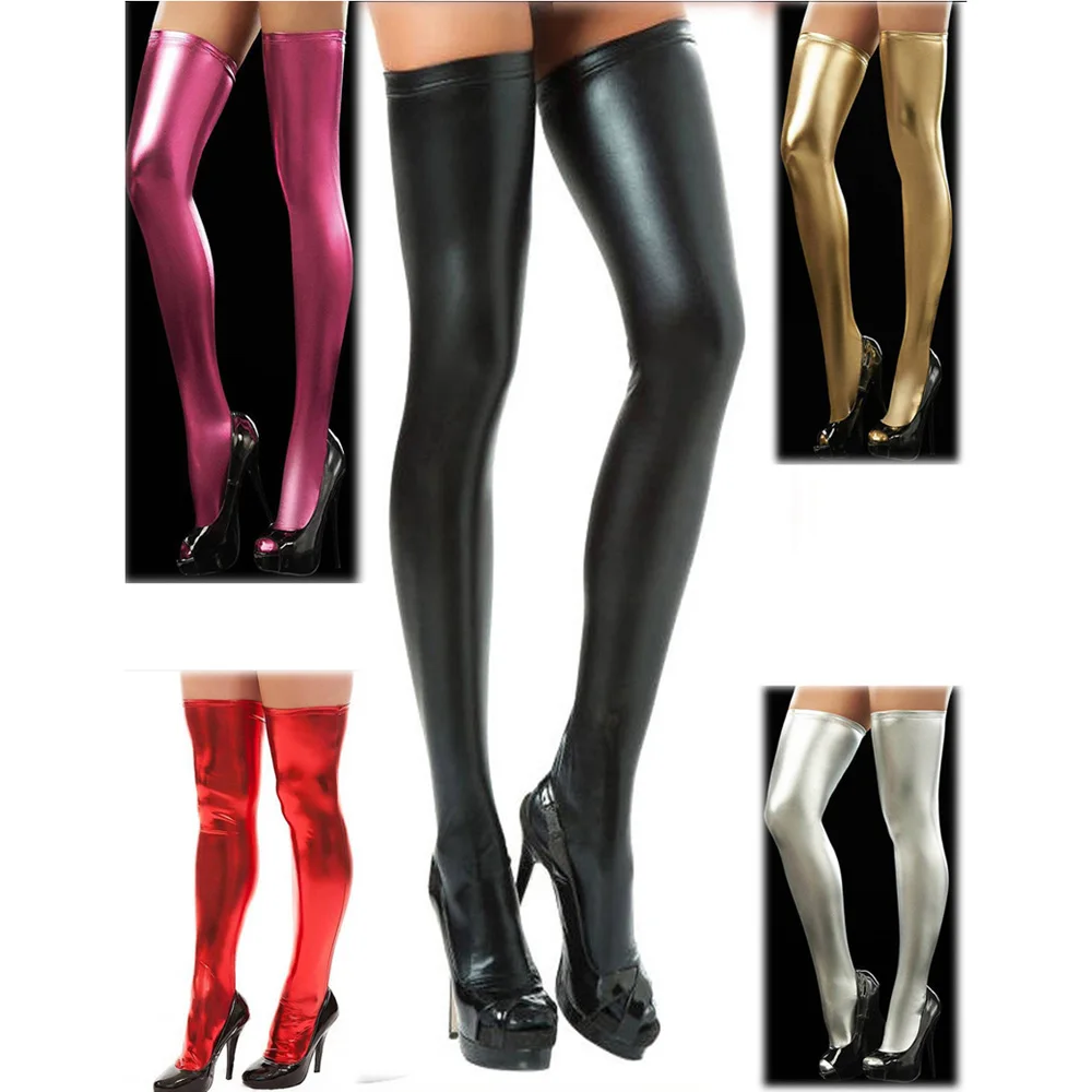 New Women Leggings Thigh High Stockings PU Leather Wetlook Clubwear Sexy Socks Over Knee Socks Long Boot Thigh-High Stockings
New Women Leggings Thigh High Stockings PU Leather Wetlook Clubwear Sexy Socks Over Knee Socks Long Boot Thigh-High Stockings