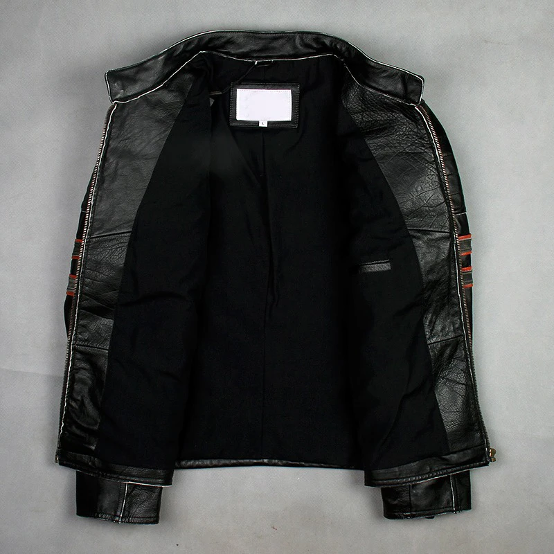 2021 New Factory Men Back Skulls Motorcycle Cow Leather Jacket 100% Real Cowhide Riding Biker Jackets Russia Winter Coats
2021 New Factory Men Back Skulls Motorcycle Cow Leather Jacket 100% Real Cowhide Riding Biker Jackets Russia Winter Coats