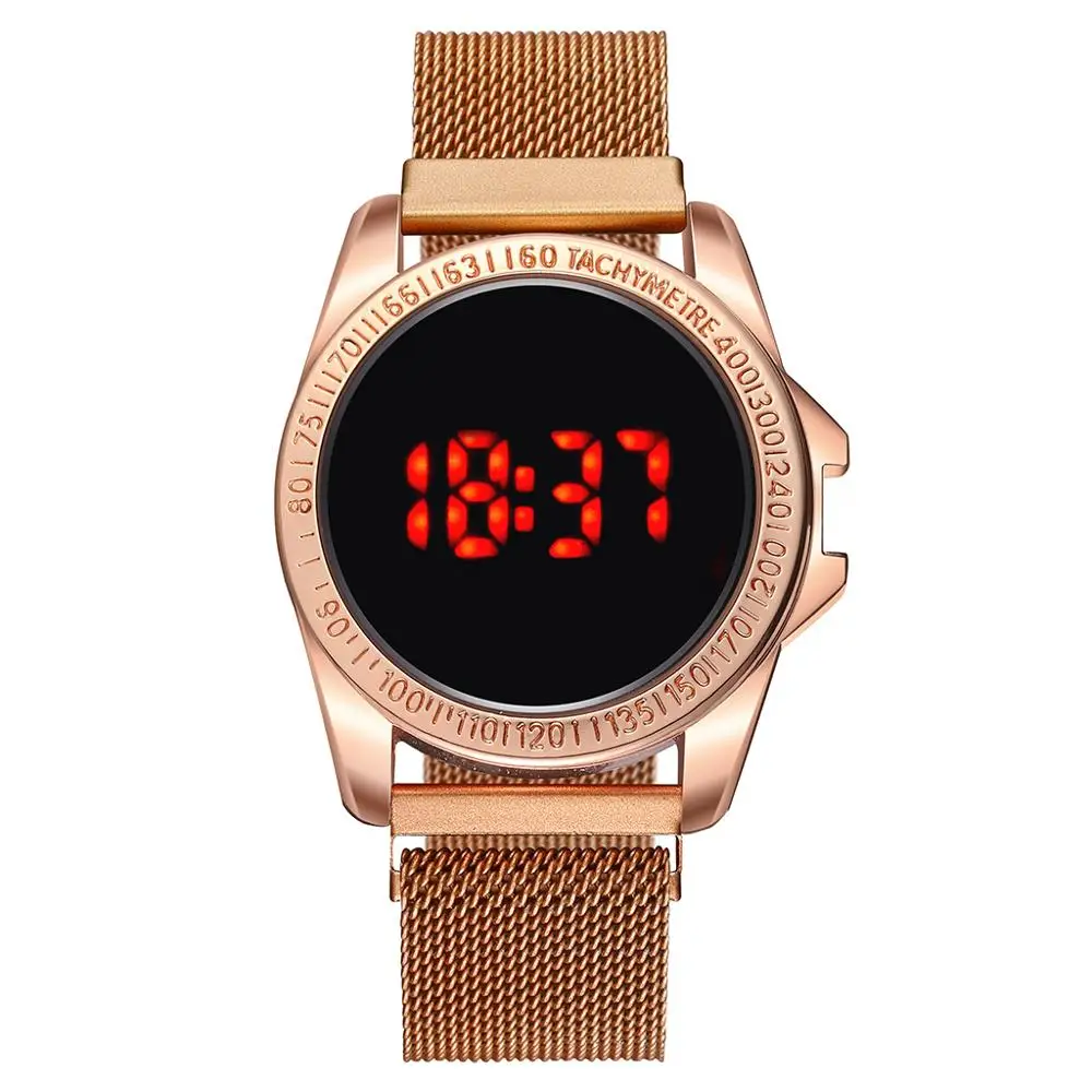 Luxury Digital Magnetic Watches For Women Rose Gold Stainless Steel Dress LED Quartz Watch Relogio Feminino Dropshipping Clock
Luxury Digital Magnetic Watches For Women Rose Gold Stainless Steel Dress LED Quartz Watch Relogio Feminino Dropshipping Clock