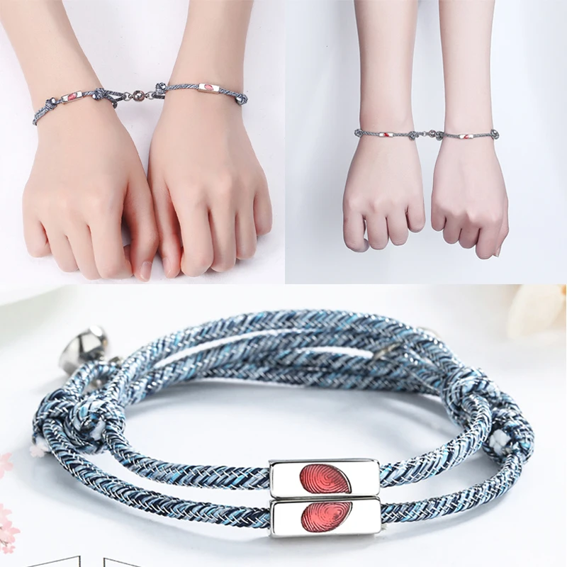 Valentine's Day Gifts Love Heart Bracelet Charm Adjust Size Magnet Distance Bracelet for Couples Rope Bracelet Jewelry 2pcs/set
Valentine's Day Gifts Love Heart Bracelet Charm Adjust Size Magnet Distance Bracelet for Couples Rope Bracelet Jewelry 2pcs/set