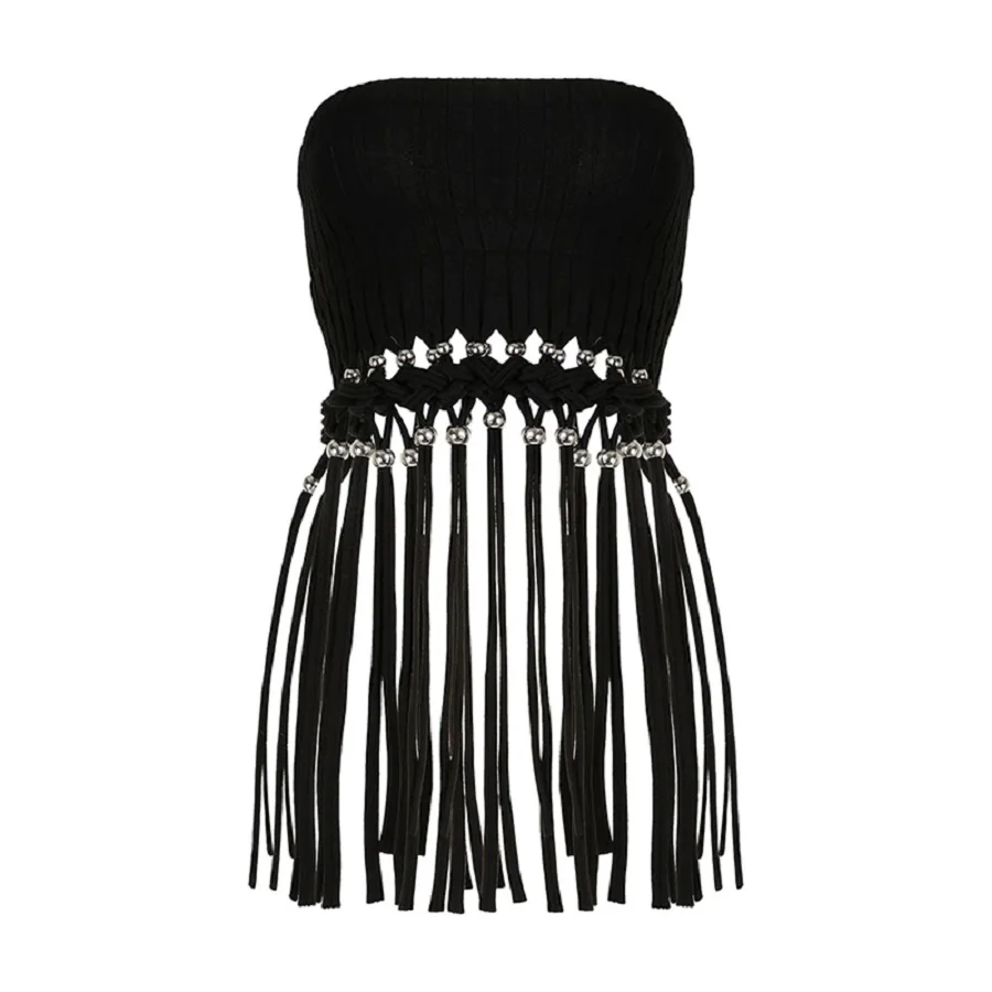 Summer women's knitted stretch fringe tube top sexy off-shoulder top vest 2021New women's wear fashion party wrap chest bra XL
Summer women's knitted stretch fringe tube top sexy off-shoulder top vest 2021New women's wear fashion party wrap chest bra XL