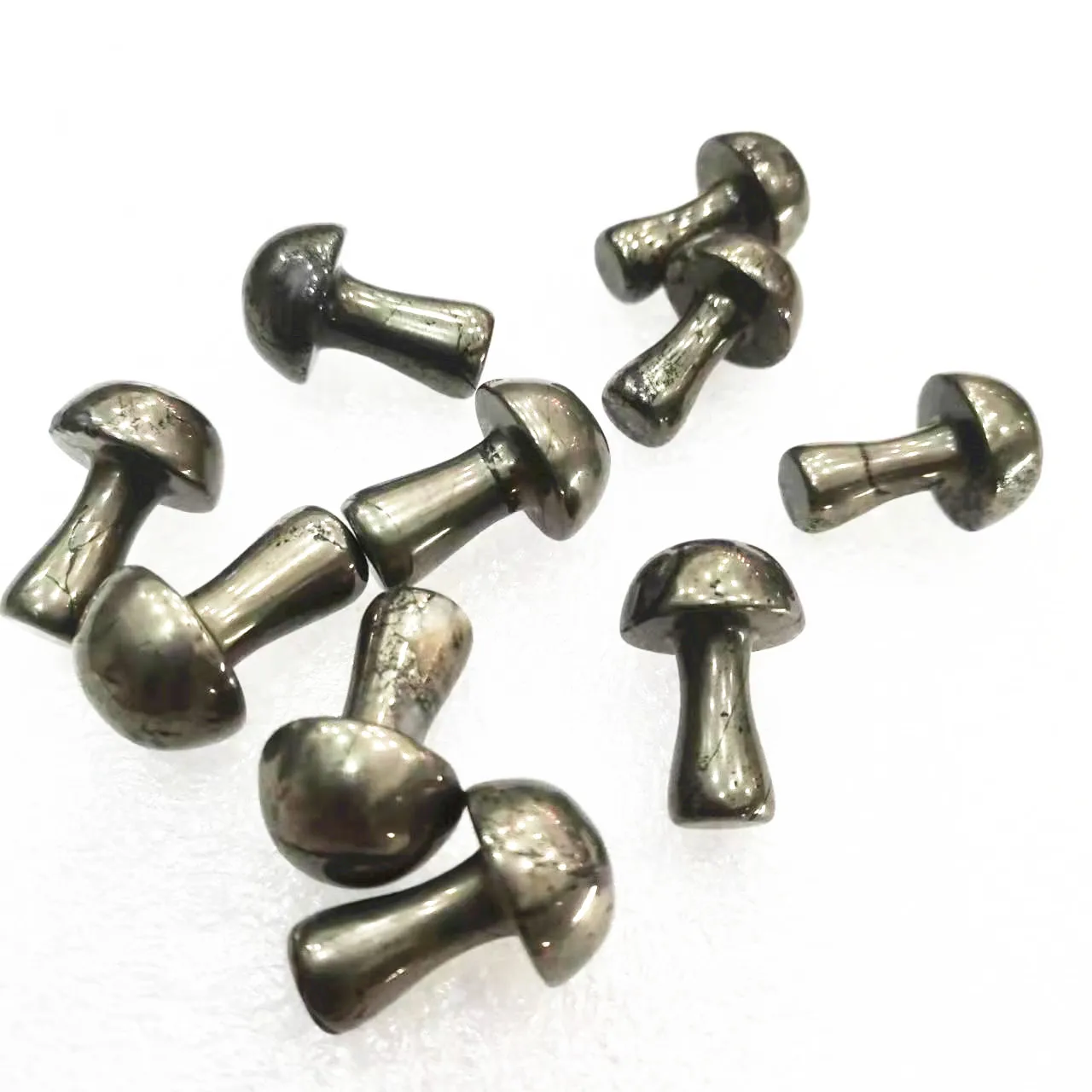 2.5cm Natural Pyrite Mushroom shaped Gemstone Mini Mushroom Statue
2.5cm Natural Pyrite Mushroom shaped Gemstone Mini Mushroom Statue