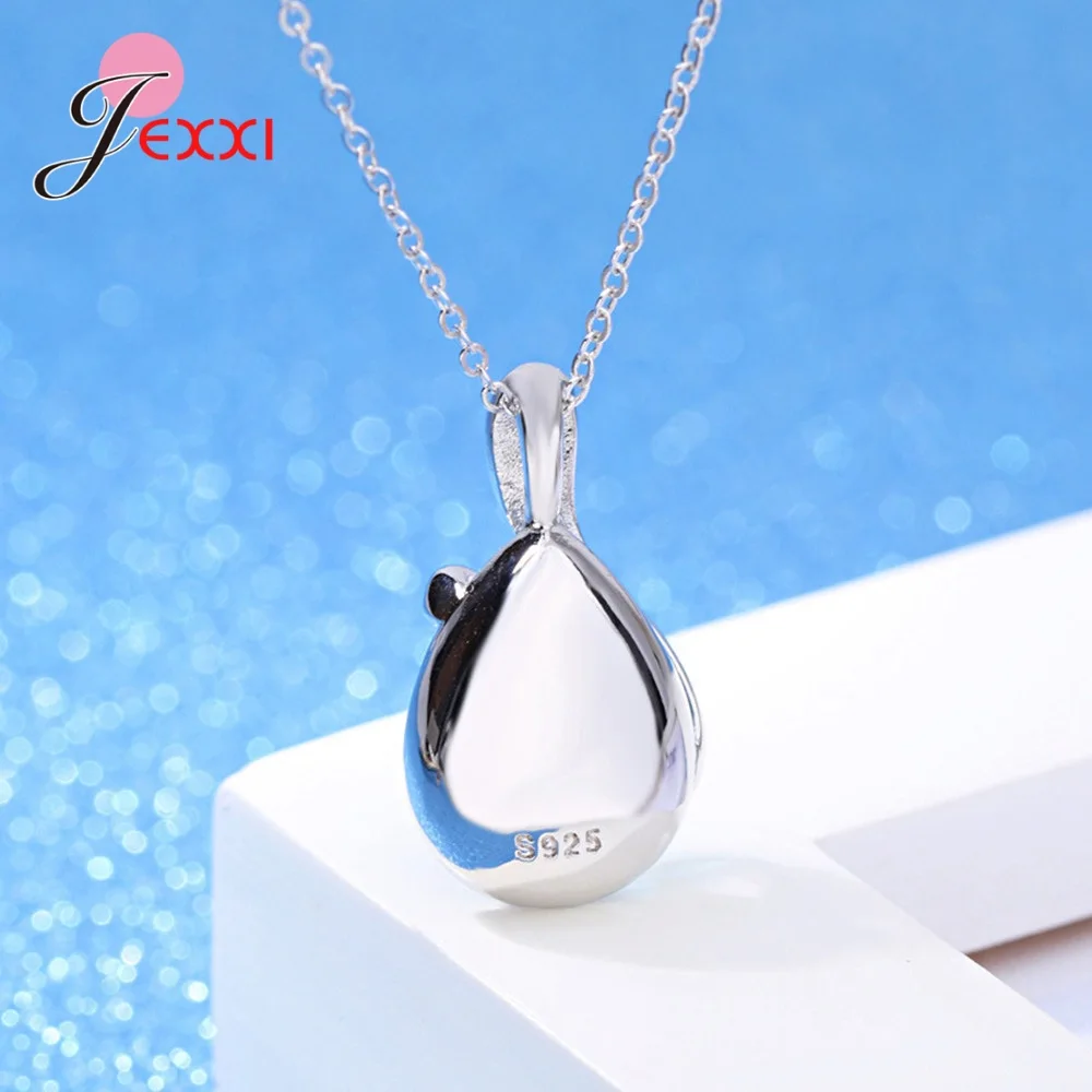 Choker Neck Ornament 925 Sterling Silver Jewelry for Mother Friend Gift Pretty Ocean Blue Cubic Zircon Water Drop Pendant/Chain
Choker Neck Ornament 925 Sterling Silver Jewelry for Mother Friend Gift Pretty Ocean Blue Cubic Zircon Water Drop Pendant/Chain