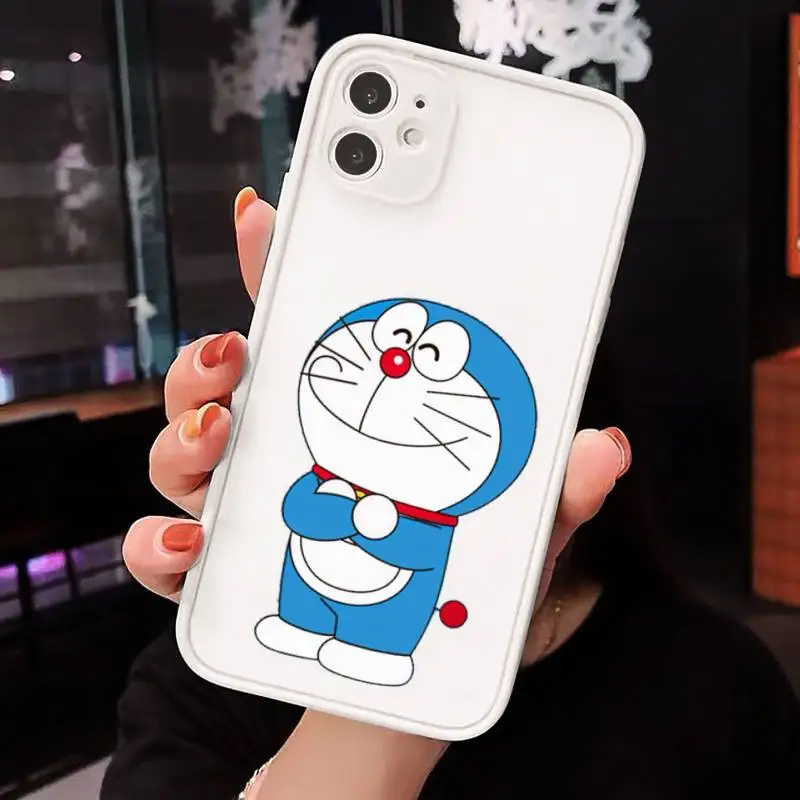 Cute Cartoon Doraemon Robot cat Phone Case For iPhone 12 11 Mini Pro XR XS Max 7 8 Plus X Matte transparent White Back Cover
Cute Cartoon Doraemon Robot cat Phone Case For iPhone 12 11 Mini Pro XR XS Max 7 8 Plus X Matte transparent White Back Cover
