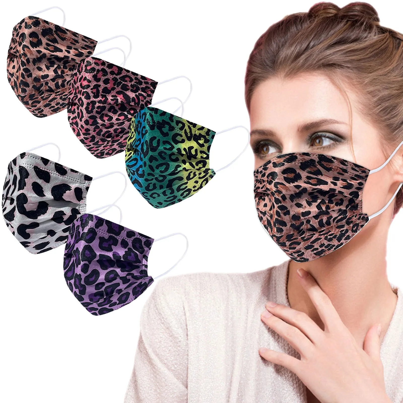 50pcs Leopard Prints Face Masks Women Man Solid Mask Disposable Mask 3ply Ear Loop Anti-pm2.5 Masks Earloop Bandage Masques
50pcs Leopard Prints Face Masks Women Man Solid Mask Disposable Mask 3ply Ear Loop Anti-pm2.5 Masks Earloop Bandage Masques