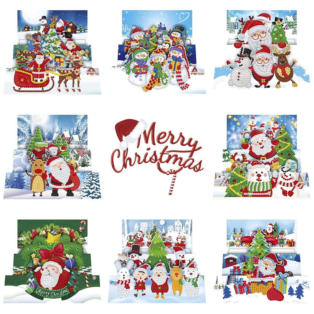 8pcs DIY Diamond Painting Greeting Card Special-shaped Part Drill Mosaic Merry Christmas Embroidery Kit Xmas Postcard Home Decor
8pcs DIY Diamond Painting Greeting Card Special-shaped Part Drill Mosaic Merry Christmas Embroidery Kit Xmas Postcard Home Decor