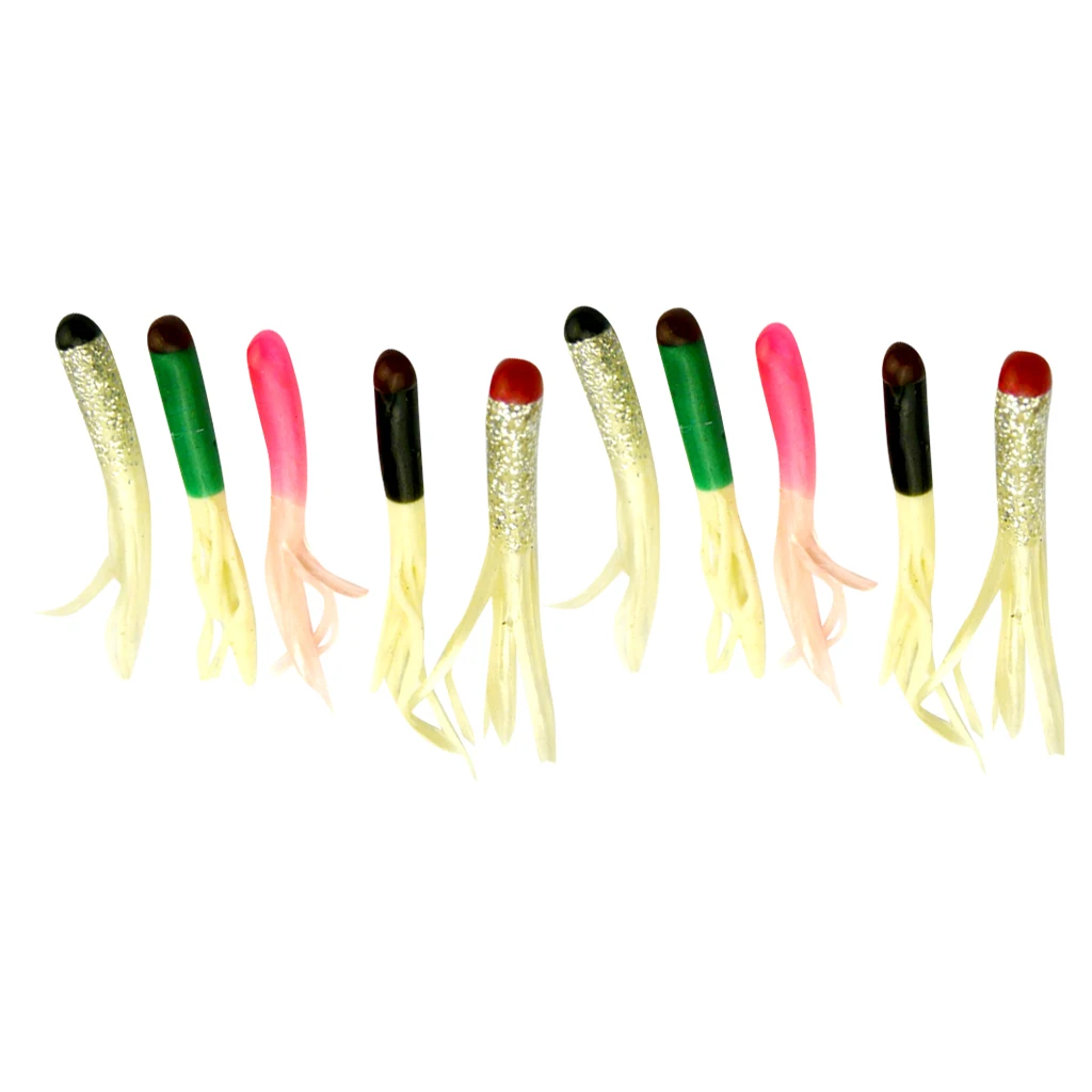 10pcs 2inch Sleeve-Fish Squid Skirts Lures Soft Fishing Baits Mixed Color Squid Skirts Lures for Fishing
10pcs 2inch Sleeve-Fish Squid Skirts Lures Soft Fishing Baits Mixed Color Squid Skirts Lures for Fishing