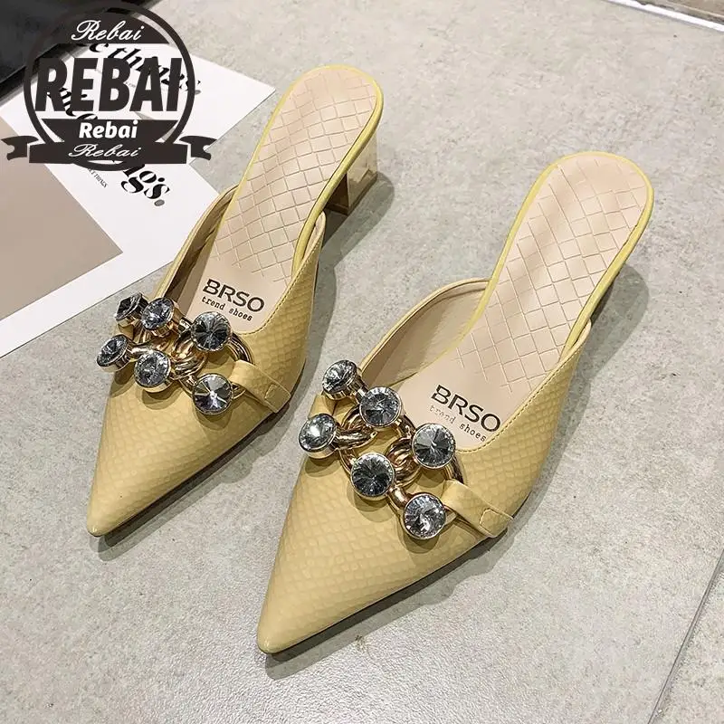 2021 Summer Women Shoes Buckle Straps Sandals Ladies Slip on Shallow Crystal Women Pumps Sweet Pointed Toe Women High Heels
2021 Summer Women Shoes Buckle Straps Sandals Ladies Slip on Shallow Crystal Women Pumps Sweet Pointed Toe Women High Heels