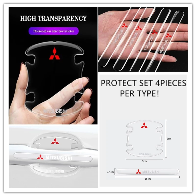 Car Styling Anti-scratch Door Handle Stickers Transparent Decals For Mitsubishi ASX Lancer Pajero Outlander L200 EVO Lancer EX
Car Styling Anti-scratch Door Handle Stickers Transparent Decals For Mitsubishi ASX Lancer Pajero Outlander L200 EVO Lancer EX