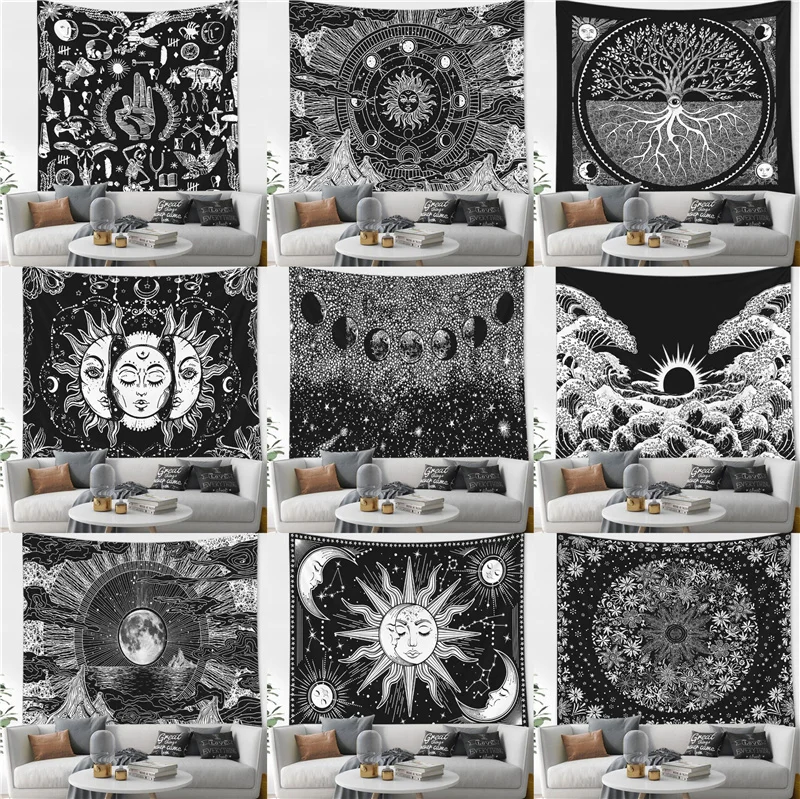 Mandala Tapestry White Black Sun And Moon Tapestry Wall Hanging Gossip Tapestries Hippie Wall Rugs Dorm Decor Blanket 95x73cm
Mandala Tapestry White Black Sun And Moon Tapestry Wall Hanging Gossip Tapestries Hippie Wall Rugs Dorm Decor Blanket 95x73cm