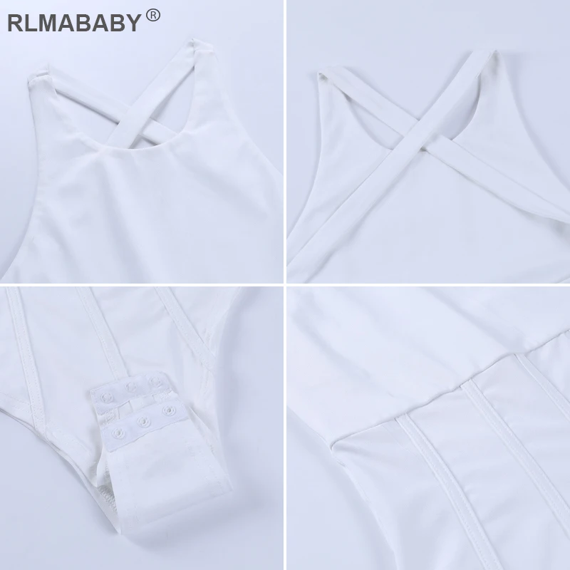White Corset Bodysuit Women Criss-Cross Round Neck Sleeveless Sexy Bodycon Jumpsuit Casual Elastic Club Party Rompers Bodysuit
White Corset Bodysuit Women Criss-Cross Round Neck Sleeveless Sexy Bodycon Jumpsuit Casual Elastic Club Party Rompers Bodysuit
