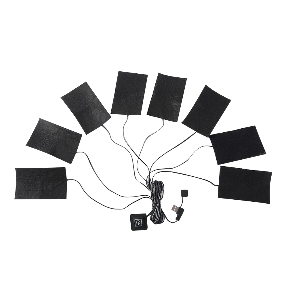 8 in 1 Heating Pad USB Charge Electric Vest Jacket Sheet Heating Sheet Switch Heating Film Outdoor 3-Gear Temperature Adjustment
8 in 1 Heating Pad USB Charge Electric Vest Jacket Sheet Heating Sheet Switch Heating Film Outdoor 3-Gear Temperature Adjustment