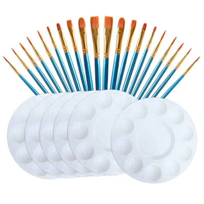 26pcs/set Artist Paint Brush Nylon Hair Watercolor Acrylic Oil Painting Supplies with Palette
26pcs/set Artist Paint Brush Nylon Hair Watercolor Acrylic Oil Painting Supplies with Palette