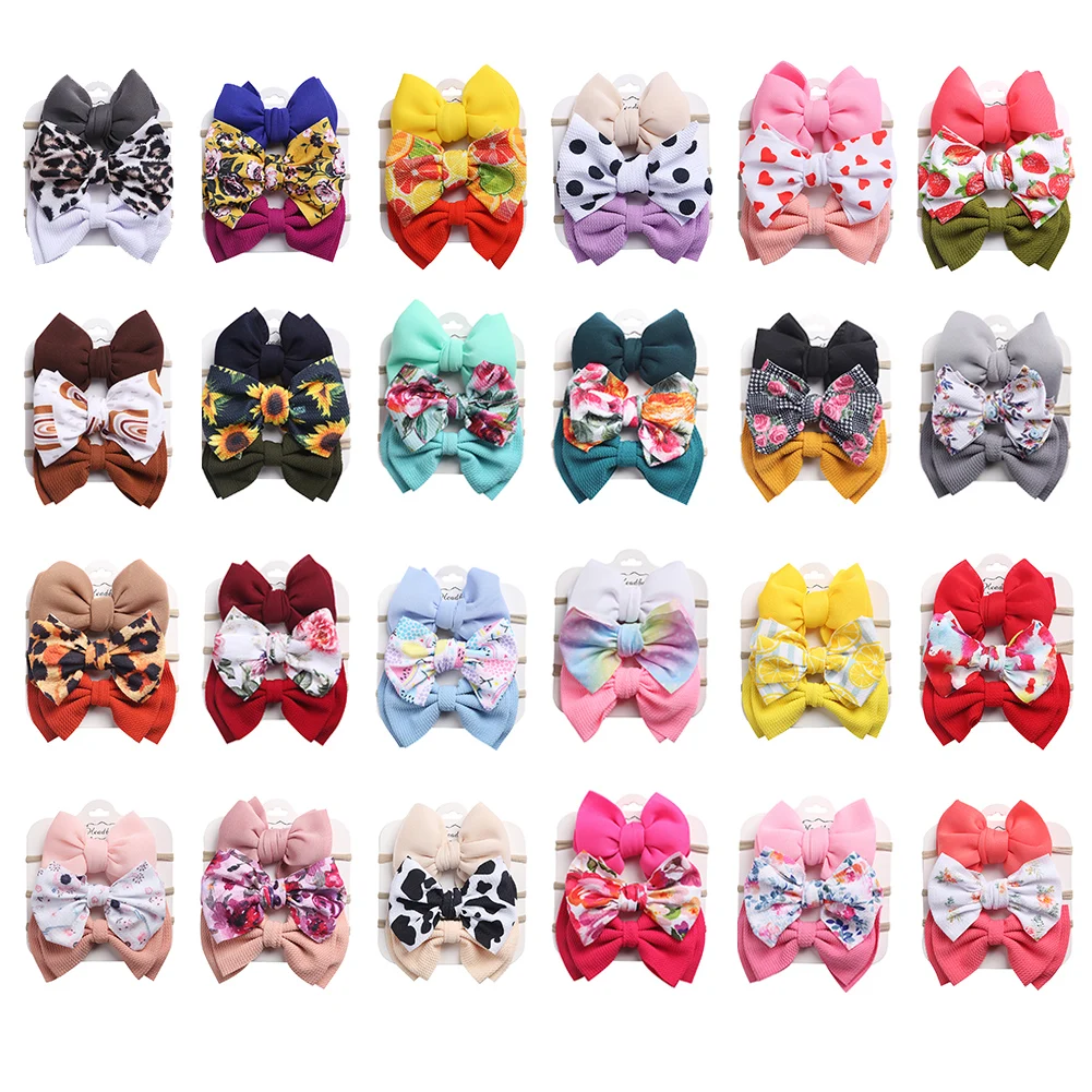 3Pcs/Lot Leopard Fruit Sunflower Print Baby Girls Headband with Elastic Nylon Hair Bands Puff Bow Solid Dot Newborn Accessories
3Pcs/Lot Leopard Fruit Sunflower Print Baby Girls Headband with Elastic Nylon Hair Bands Puff Bow Solid Dot Newborn Accessories