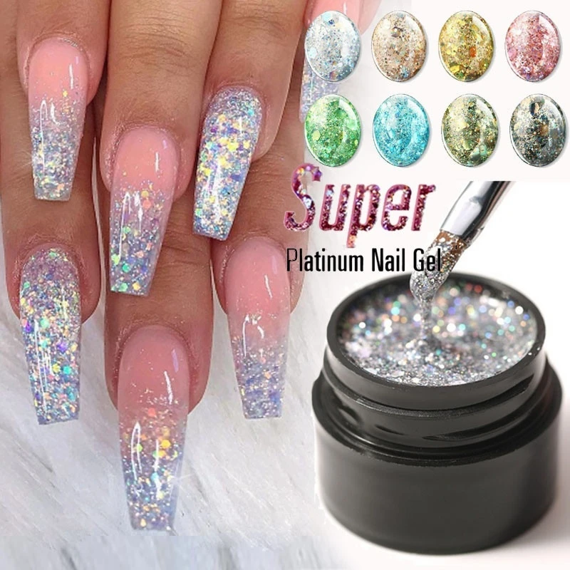 Glitter UV Gel Nail Polish Super Shining Platinum Paint Nail Gel Varnish Semi Permanent Hybrid Nail Art Led Gel Polish
Glitter UV Gel Nail Polish Super Shining Platinum Paint Nail Gel Varnish Semi Permanent Hybrid Nail Art Led Gel Polish