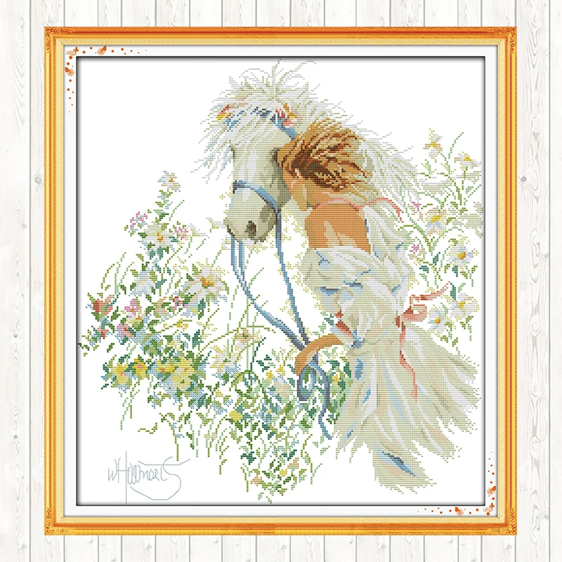 White Horse and Girl DIY Needlework Crafts 14CT 11CT Counted Stamped DMC Cotton Thread Printed Canvas Handmade Cross Stitch Kits
White Horse and Girl DIY Needlework Crafts 14CT 11CT Counted Stamped DMC Cotton Thread Printed Canvas Handmade Cross Stitch Kits