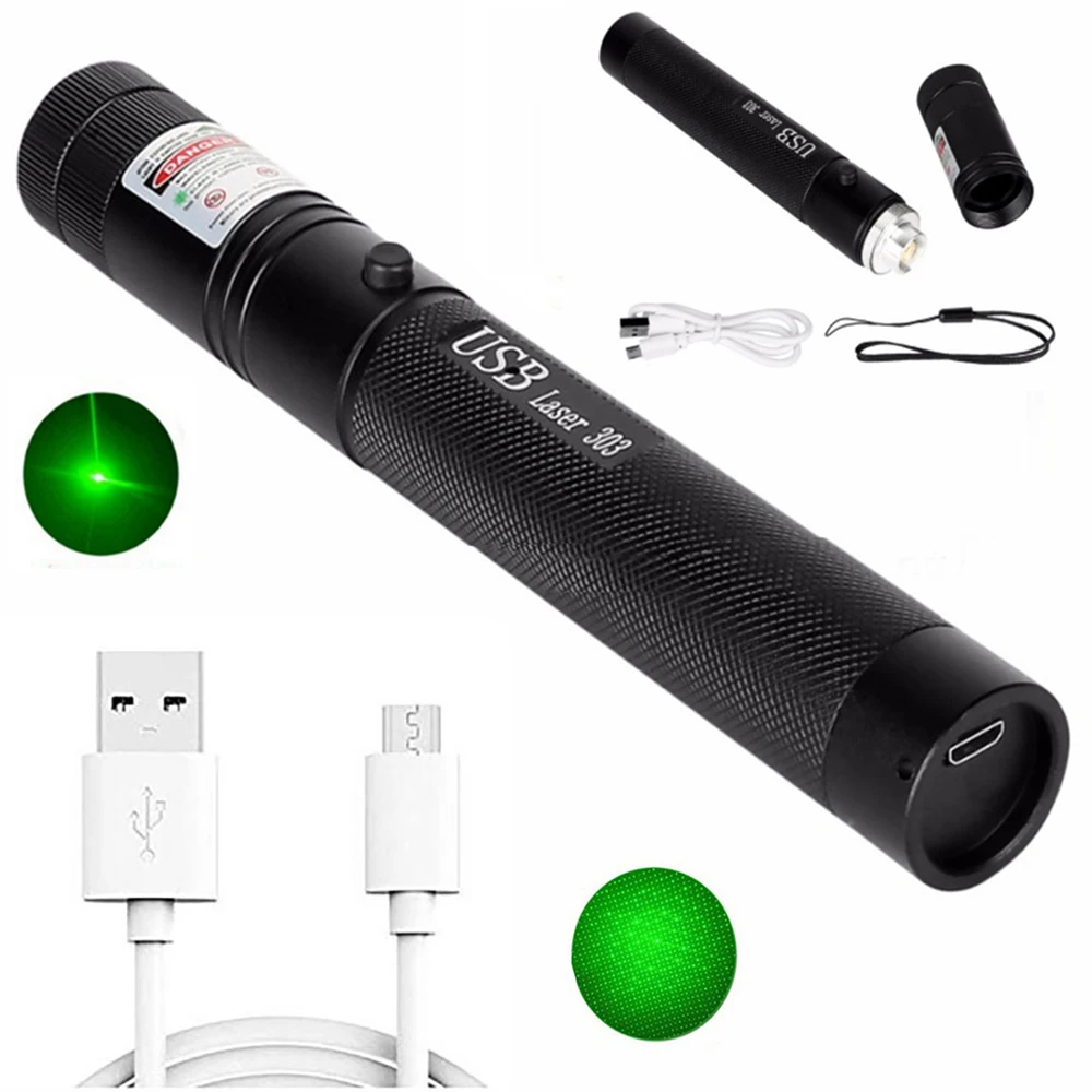 Green Red Laser Pointer Laser USB Charging 303 Laser Pointer Light 532nm 5MW High Power Device Lazer Laser Pointer Burning 
Green Red Laser Pointer Laser USB Charging 303 Laser Pointer Light 532nm 5MW High Power Device Lazer Laser Pointer Burning