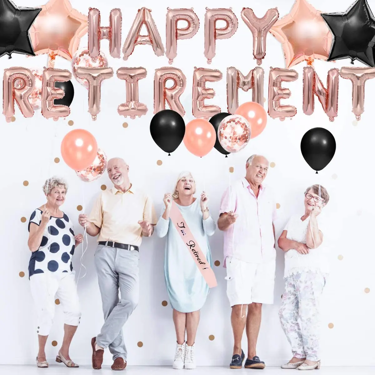 Rose Gold and Black Retirement Party Decorations for Women Happy Retirement Balloon Banner Retied Sash Foil Hanging Swirls
Rose Gold and Black Retirement Party Decorations for Women Happy Retirement Balloon Banner Retied Sash Foil Hanging Swirls