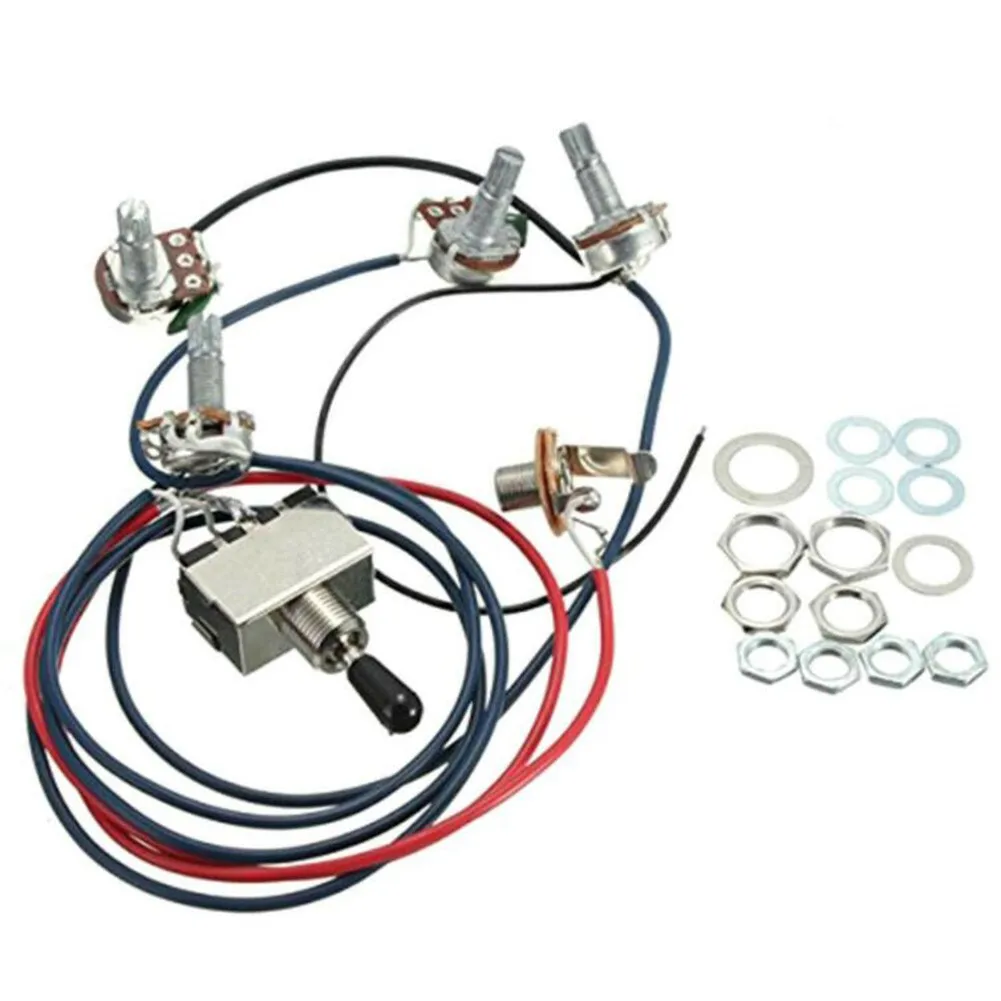 Electric Guitar Prewired Wiring Harness With 3 Way Toggle Switch 2V2T 500K Pots For LP Guitar Guitar Accessories Parts
Electric Guitar Prewired Wiring Harness With 3 Way Toggle Switch 2V2T 500K Pots For LP Guitar Guitar Accessories Parts