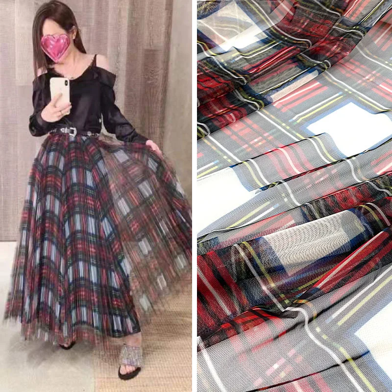 New Product Lattice Mesh Polyester Fabric Half Skirt Printing Brand the Same Style Handmade Diy Clothing Fashion Fabric Cloth 
New Product Lattice Mesh Polyester Fabric Half Skirt Printing Brand the Same Style Handmade Diy Clothing Fashion Fabric Cloth