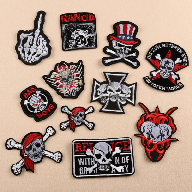 Skull Cloth Stickers Patch Stickers Ghost Head Boutique Clothing Accessories Embroidery Label Heat Transfer
Skull Cloth Stickers Patch Stickers Ghost Head Boutique Clothing Accessories Embroidery Label Heat Transfer