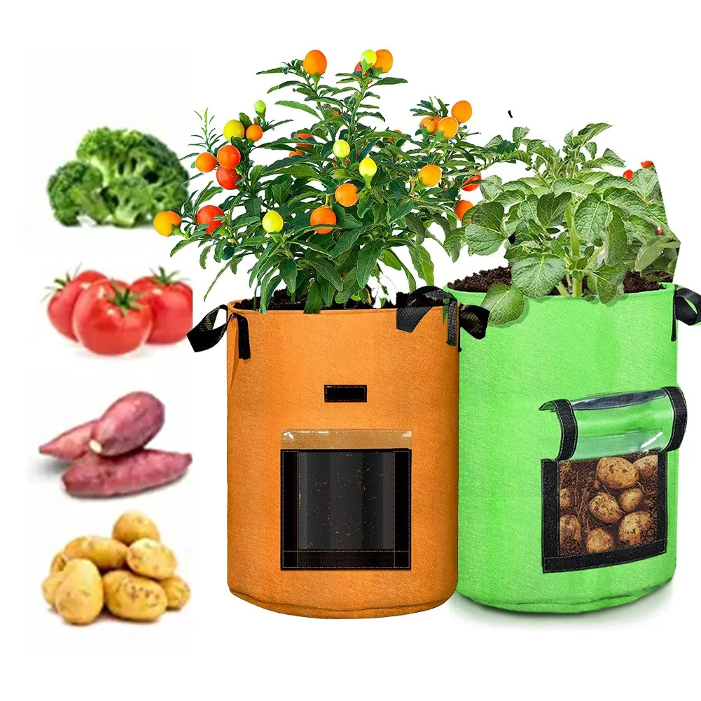 Potato Grow Bags Tomato Plant Bag Home Garden Vegetable Planter Container Plant Growth Moisturizing Vertical Grow Bag
Potato Grow Bags Tomato Plant Bag Home Garden Vegetable Planter Container Plant Growth Moisturizing Vertical Grow Bag