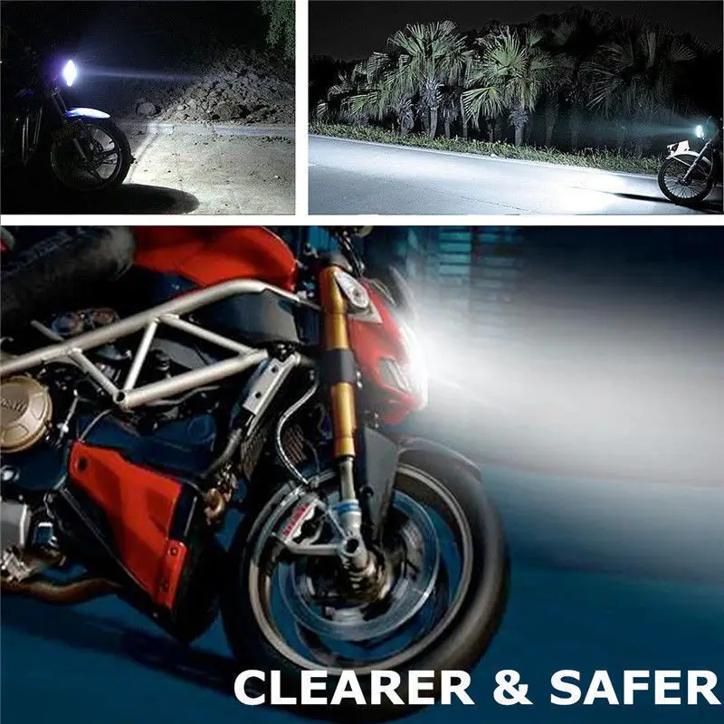 Motorcycle LED Light Bulb White 6500K H4-3030-18LED 18W Headlight Fog Light Motocross Motorbike Super Bright Light Accessories
Motorcycle LED Light Bulb White 6500K H4-3030-18LED 18W Headlight Fog Light Motocross Motorbike Super Bright Light Accessories