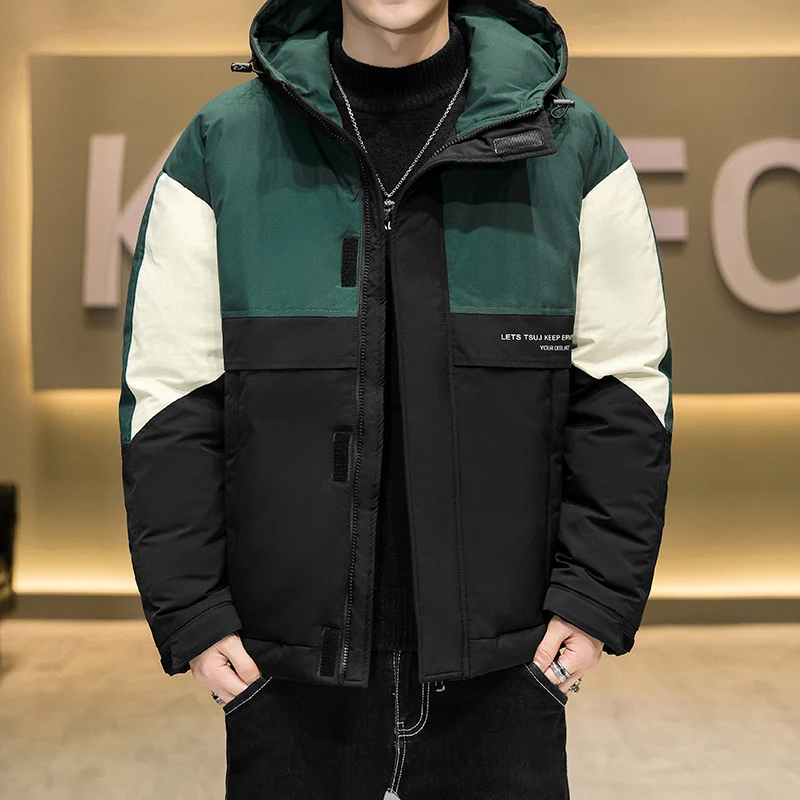 New Arrival Handsome Men Short Warm Down Jacket Patchwork Contrast Color Casual Hooded Down Jackets White-Duck Thick Winter Coat
New Arrival Handsome Men Short Warm Down Jacket Patchwork Contrast Color Casual Hooded Down Jackets White-Duck Thick Winter Coat