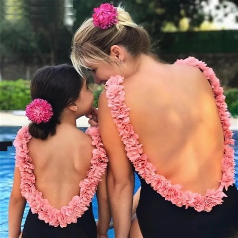 Summer New European And American Parent-Child Swimwear Mom And Daughter Bodysuit Swimsuit Girls Solid Color Petal Beach Bikini
Summer New European And American Parent-Child Swimwear Mom And Daughter Bodysuit Swimsuit Girls Solid Color Petal Beach Bikini