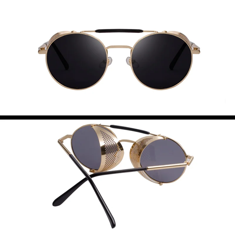 AIMISUV Vintage Steampunk Sunglasses Men Brand Design Round Glasses Steam Punk Metal Sunglasses For Women UV400 Gafas de Sol
AIMISUV Vintage Steampunk Sunglasses Men Brand Design Round Glasses Steam Punk Metal Sunglasses For Women UV400 Gafas de Sol