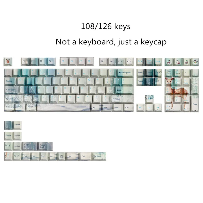 LEROY 126 Key Keycap Five-Sided Thermal Transfer Cherry Filco Keycap Original Height Winter PBT Keycap (Non-Keyboard)
LEROY 126 Key Keycap Five-Sided Thermal Transfer Cherry Filco Keycap Original Height Winter PBT Keycap (Non-Keyboard)