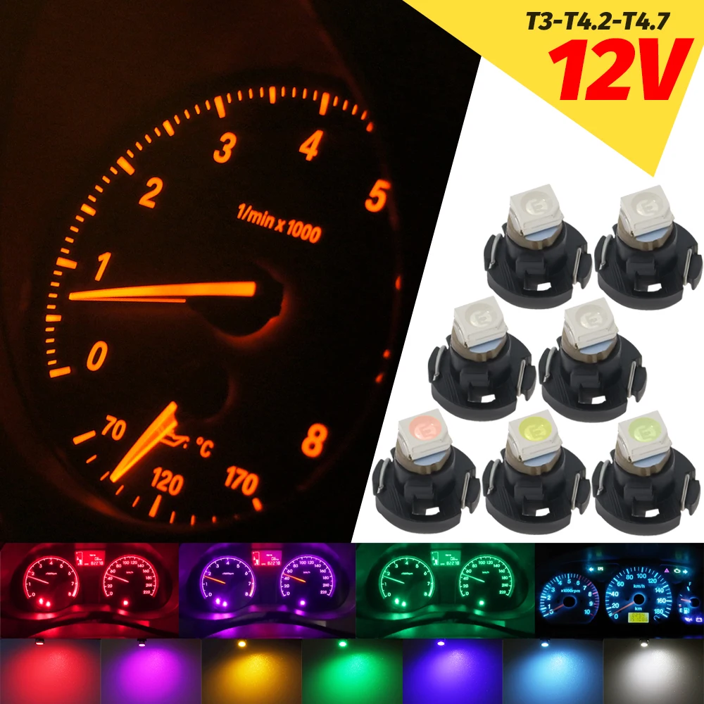 100Pcs T3 T4.2 T4.7 Led Bulb Canbus Super Bright Car Interior Lights Dashboard warming indicator Wedge Auto Instrument Lamp 12V
100Pcs T3 T4.2 T4.7 Led Bulb Canbus Super Bright Car Interior Lights Dashboard warming indicator Wedge Auto Instrument Lamp 12V