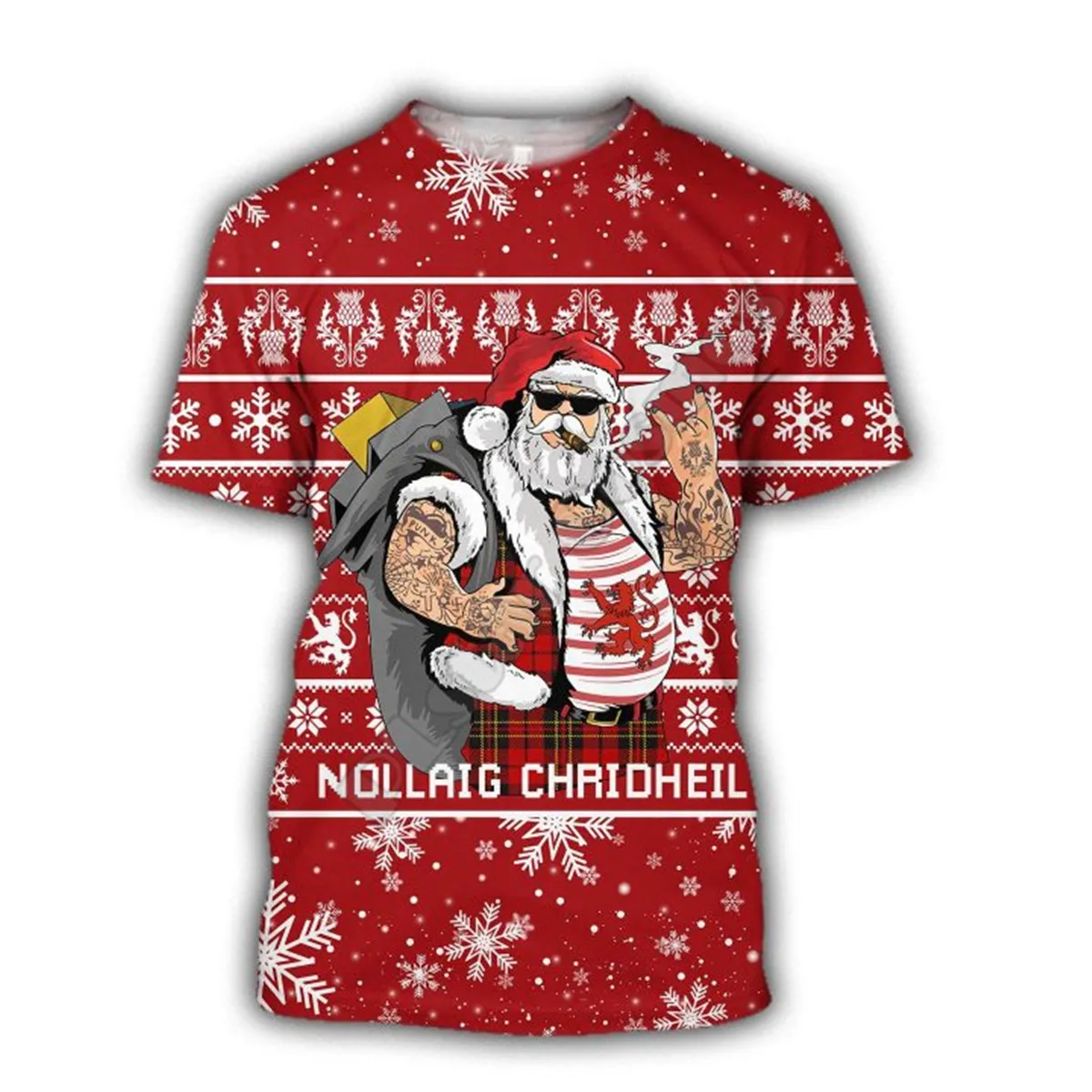 Scottish Santa 3D Printed Harajuku streetwear T shirts Funny men women Casual Short sleeve cosplay costumes
Scottish Santa 3D Printed Harajuku streetwear T shirts Funny men women Casual Short sleeve cosplay costumes