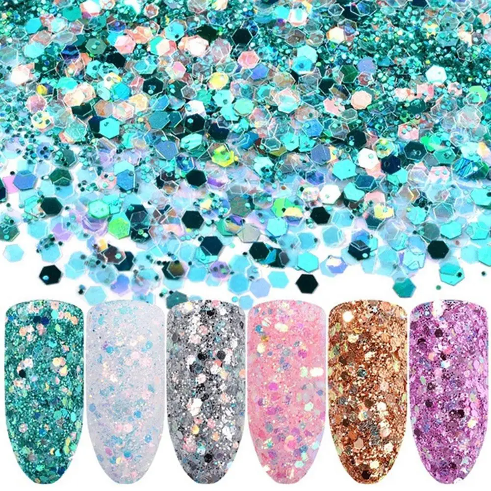 1 Box Nail Mermaid Glitter Flakes Sparkly 3D Hexagon Colorful Sequins Spangles Polish Manicure Nails Art Decorations
1 Box Nail Mermaid Glitter Flakes Sparkly 3D Hexagon Colorful Sequins Spangles Polish Manicure Nails Art Decorations
