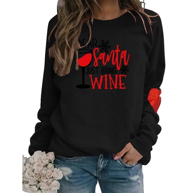 Women Tops Christmas Hoodie Print Letter Santa Just Bring Wine Heart Sweatshirt Casual O Neck Long Sleeve Loose Clothing
Women Tops Christmas Hoodie Print Letter Santa Just Bring Wine Heart Sweatshirt Casual O Neck Long Sleeve Loose Clothing