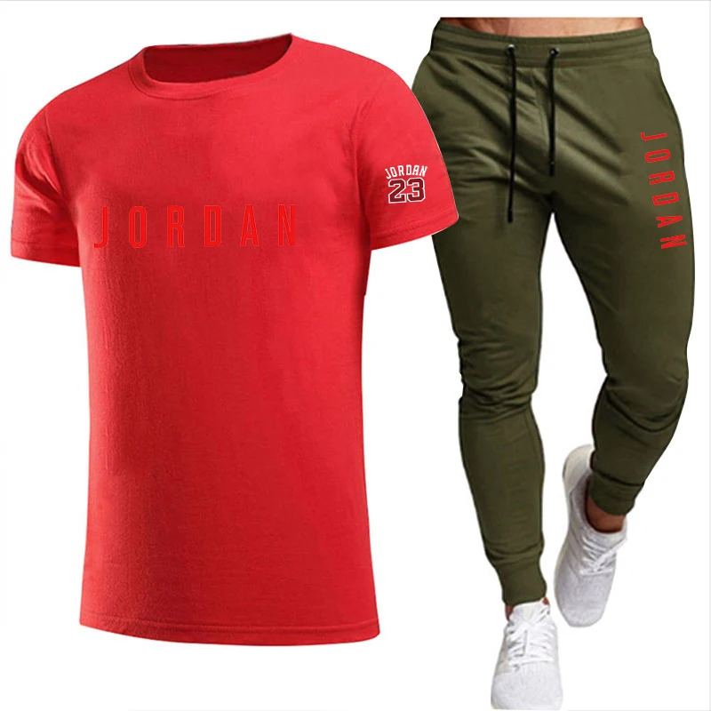 Summer New Casual Fashion Brand Men's Sports Suit Track Suit Men's Sportswear Short-sleeved t-Shirt 2-Piece Set letter printing
Summer New Casual Fashion Brand Men's Sports Suit Track Suit Men's Sportswear Short-sleeved t-Shirt 2-Piece Set letter printing