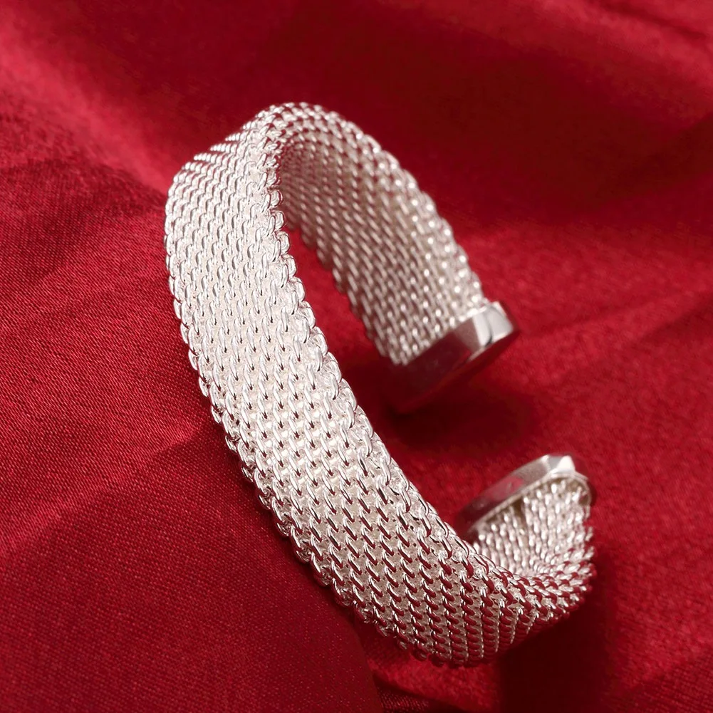 Silver Plated Bracelet Factory Direct Fashion Trend Ladies Bracelets Woven Mesh Open Bracelet Wholesale Dropshipping B029
Silver Plated Bracelet Factory Direct Fashion Trend Ladies Bracelets Woven Mesh Open Bracelet Wholesale Dropshipping B029