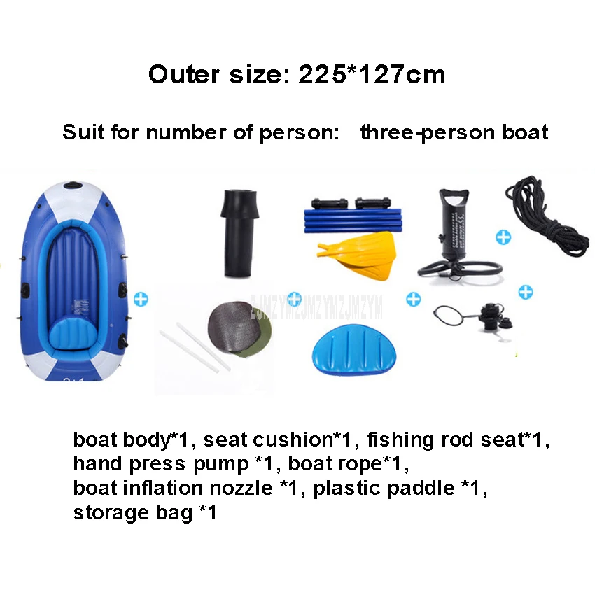 3/4 Person PVC Inflatable Rowing Boat Bearing 210kg/310kg Durable PVC Fishing Boat Set with Paddle Pump Set 225x127cm/257*136cm
3/4 Person PVC Inflatable Rowing Boat Bearing 210kg/310kg Durable PVC Fishing Boat Set with Paddle Pump Set 225x127cm/257*136cm