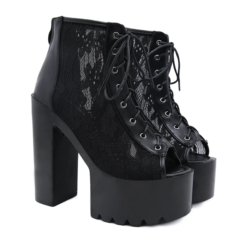 Spring new open-toe thick-heeled women's sandals 2021 thick-soled mesh women's shoes Rome high heels
Spring new open-toe thick-heeled women's sandals 2021 thick-soled mesh women's shoes Rome high heels