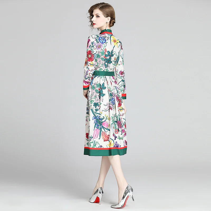 Banulin Print Pleated Midi Elegant Dress Spring Summer Fashion Runway Shirt Dress Women's Long Sleeve Casual Floral Stripe
Banulin Print Pleated Midi Elegant Dress Spring Summer Fashion Runway Shirt Dress Women's Long Sleeve Casual Floral Stripe