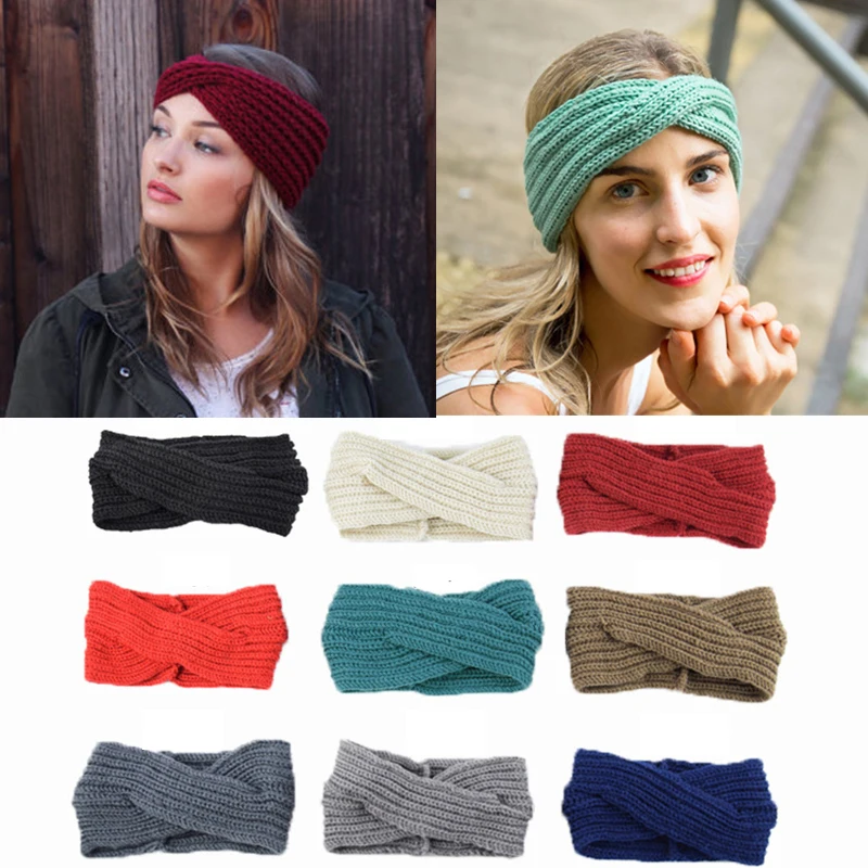 Wide Stretch Hairbands Knitted Twist Cross Headbands Women Ear Warmer Elastic Hair Band Thick Knitting Woolen Crochet Headwrap
Wide Stretch Hairbands Knitted Twist Cross Headbands Women Ear Warmer Elastic Hair Band Thick Knitting Woolen Crochet Headwrap