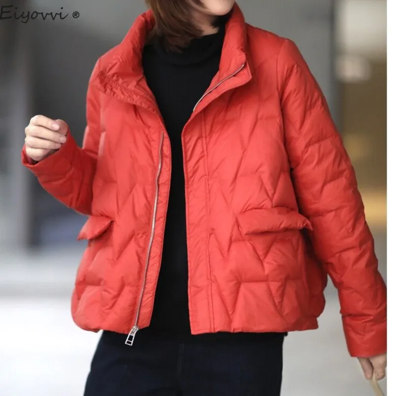 2021 Winter New Korean Stand Collar Simple And Generous Loose Thin Light Down Jacket Women's White Duck Down Warm Coat Outerwear
2021 Winter New Korean Stand Collar Simple And Generous Loose Thin Light Down Jacket Women's White Duck Down Warm Coat Outerwear