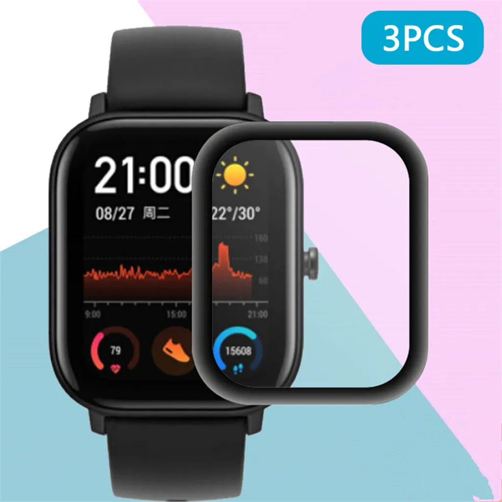 Защитное стекло для смарт-часов AMAZFIT GTS закаленное 3 шт. | Электроника