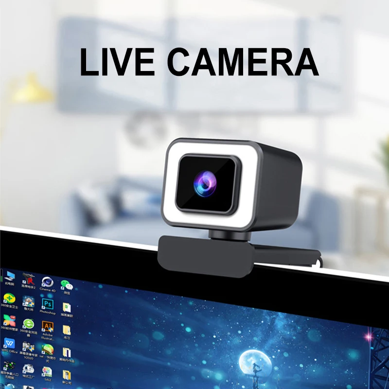 Mini USB Camera HD New Live Camera 2K Fill Light Beauty Free Drive Ultra Wide Angle Computer Web Indoor Camera
Mini USB Camera HD New Live Camera 2K Fill Light Beauty Free Drive Ultra Wide Angle Computer Web Indoor Camera