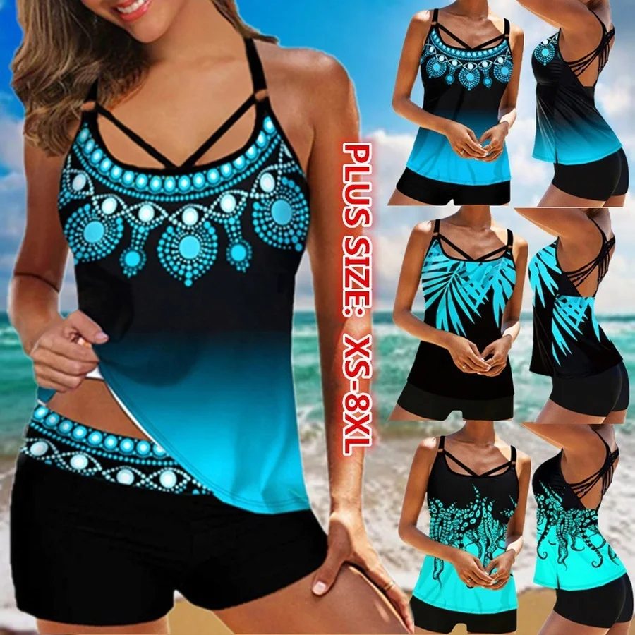Hot Summer Women Printed Swimsuit Set Sexy Strap Cross Back Swimwear 2021 Female Beach Bathing Suit XS-8XL Plus Size Swimsuit
Hot Summer Women Printed Swimsuit Set Sexy Strap Cross Back Swimwear 2021 Female Beach Bathing Suit XS-8XL Plus Size Swimsuit