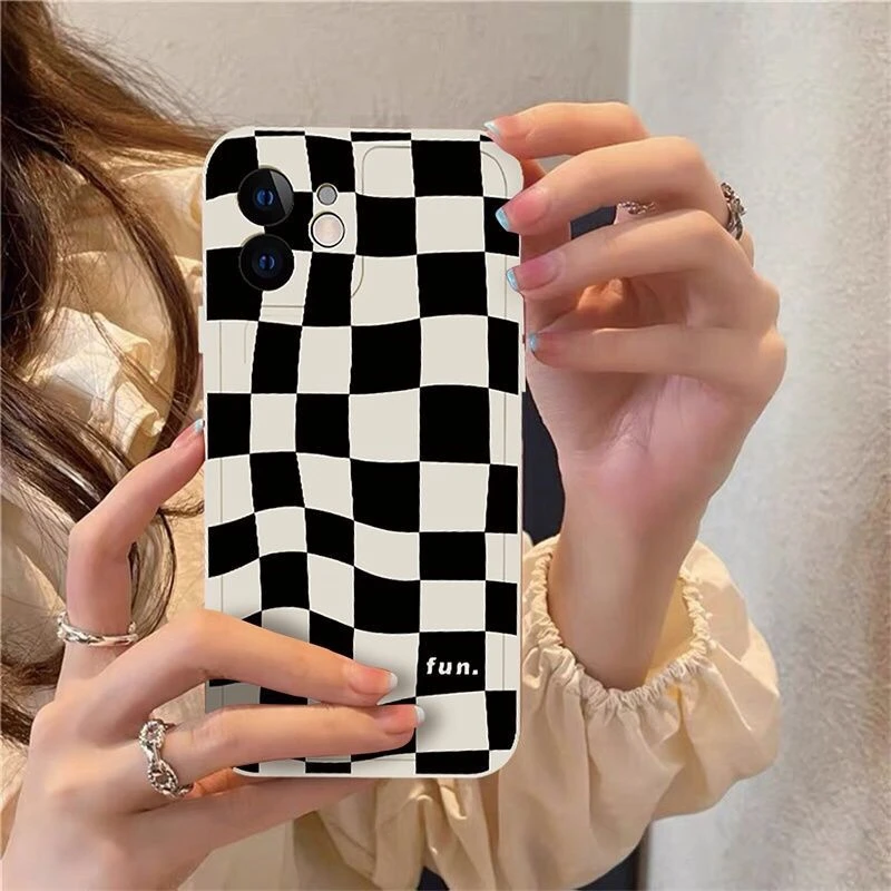 Korean Pattern Checkerboard Phone Case For iPhone 13 Pro Max 12 mini 11 6 6s 7 8 Plus x xr xs max ShockProof Phone Back covers
Korean Pattern Checkerboard Phone Case For iPhone 13 Pro Max 12 mini 11 6 6s 7 8 Plus x xr xs max ShockProof Phone Back covers